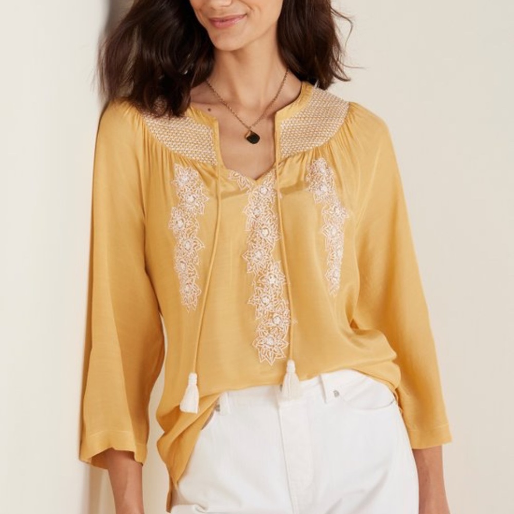 NWT Soft Surroundings Embroidered Top